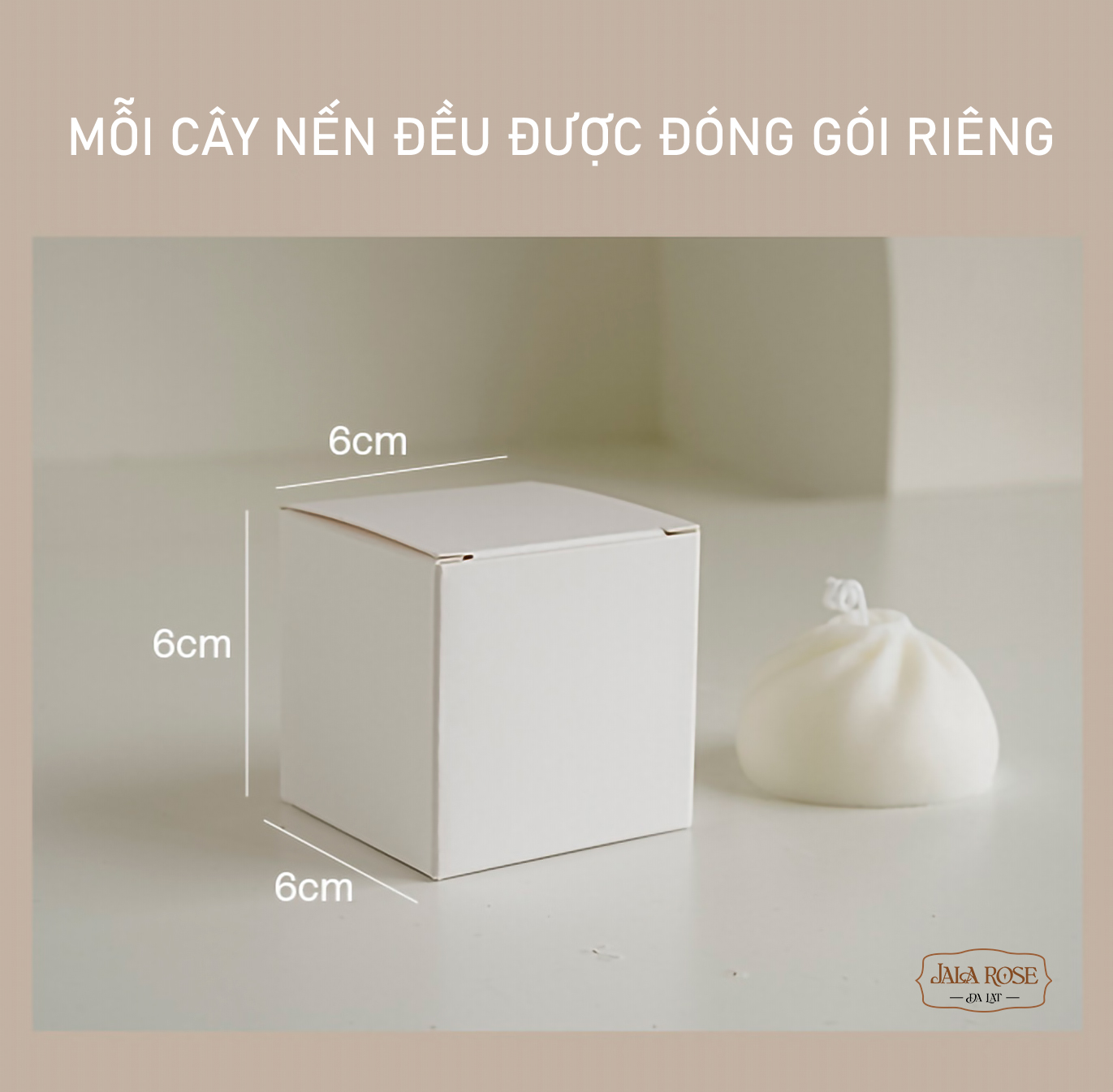 Nến thơm bánh bao-Jala Rose